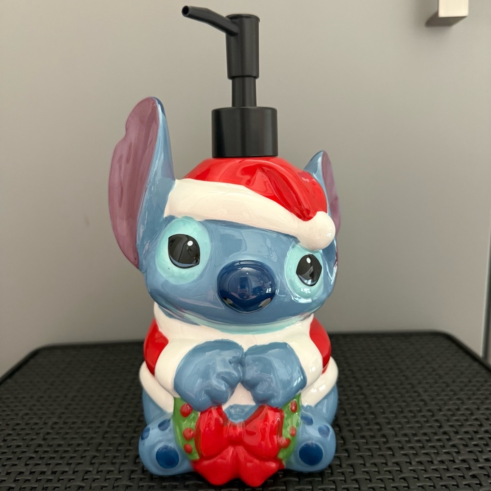 Disney Christmas Santa Stitch Soap Dispenser Lilo & Stitch Wreath